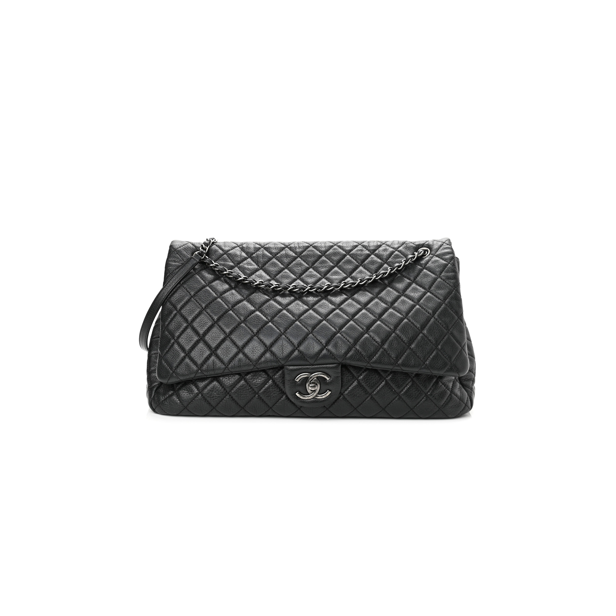 CHANEL XXL TRAVEL FLAP BAG BLACK 1065327 (45*28*15cm)